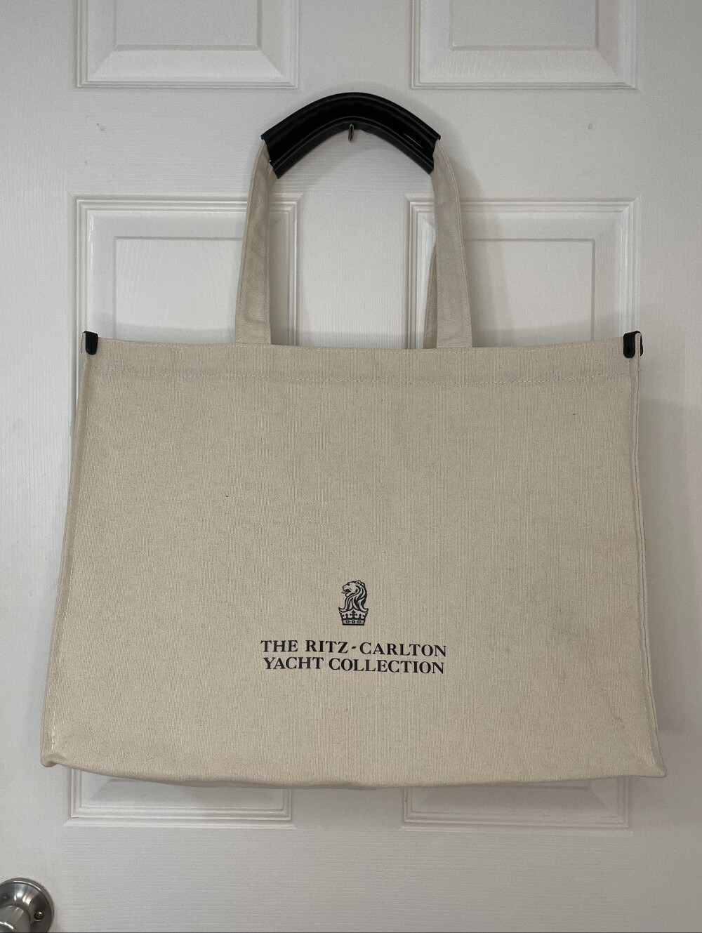 The Ritz-Carlton Yacht Collection Cream Canvas Messenger Tote